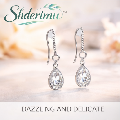 Shderimuโข Crystal Drop Earrings โ Dazzling and Delicate Design