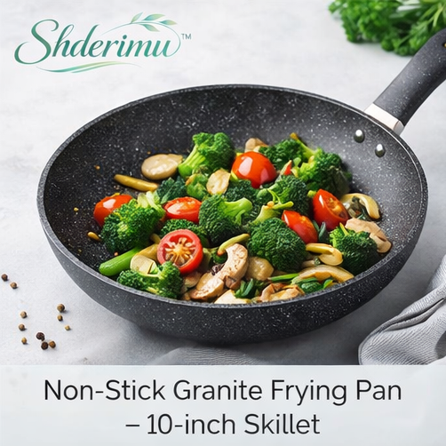 Shderimu™ Non-Stick Granite Frying Pan – 10-inch Skillet