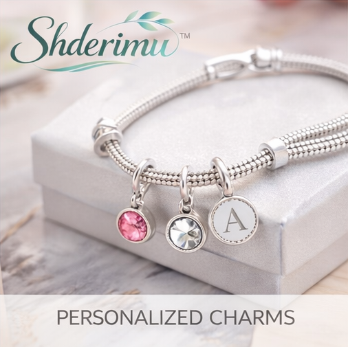 Shderimu™ Silver-Plated Charm Bracelet – Customizable with Personalized Charms