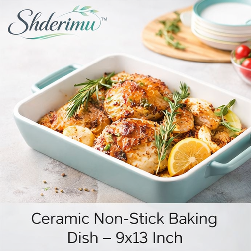 Shderimu™ Ceramic Non-Stick Baking Dish – 9x13 Inch